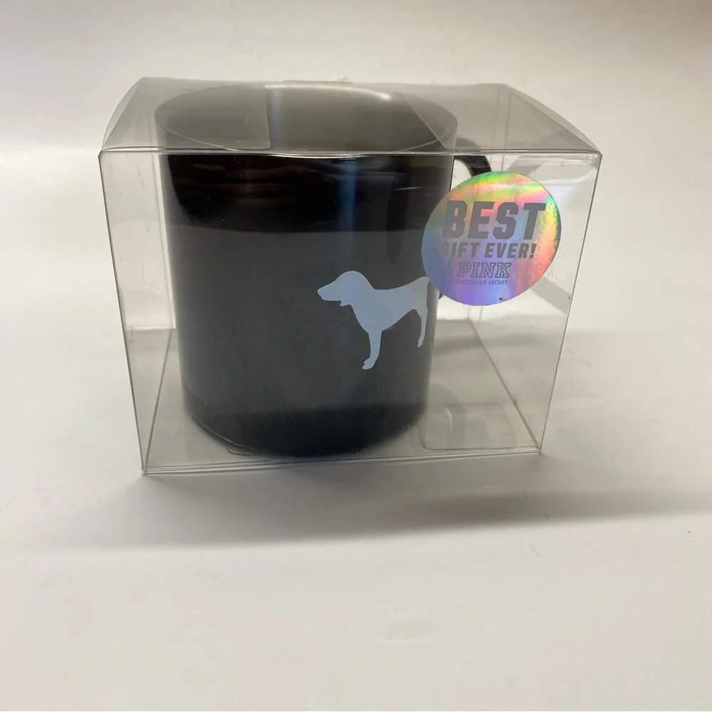 PINK Victoria’s Secret Stainless Camping Coffee Mug Black & White New in Box - Picture 7 of 7